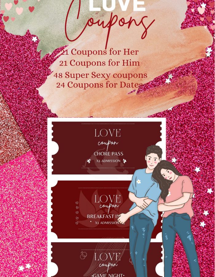 Love Coupons : Romantic & Super Sexy 114 Coupons Book for Him, Her, Wife, Husband, Boyfriend, Girlfriend, Gift